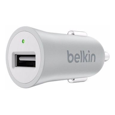 Cargador USB Premium de Auto Belkin Plateado Plata