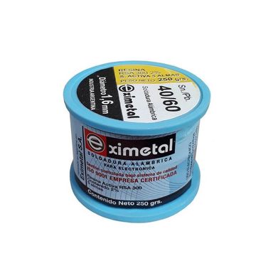 Carretel alambre de estaño al 40% de 250g Eximetal