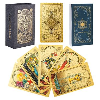 Cartas De Tarot Luxury Gold Sun Pvc 78u + Caja- Guia