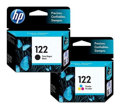 Kit de Cartuchos de Tinta HP 122 Negro + HP 122 Tricolor