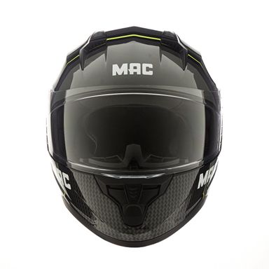 Casco MAC Bass Cage Negro con amarillo T.XL