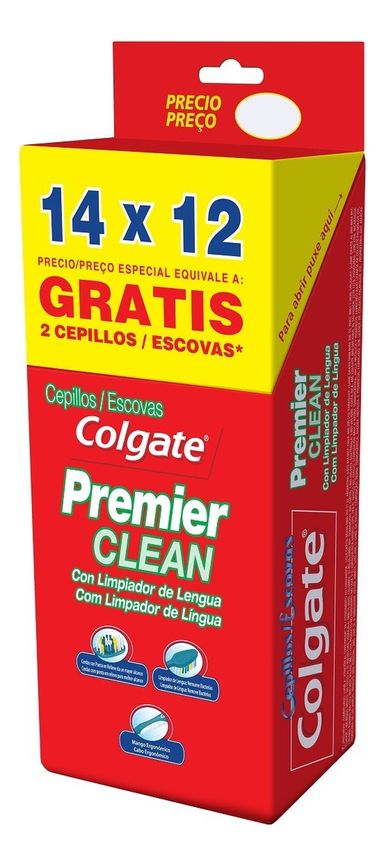 Cepillo de dientes Colgate Premier Clean 2 Cepillos