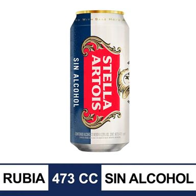 Cerveza Rubia Stella Artois Sin Alcohol 473 Ml