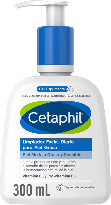 Cetaphil Jabón Liquido Limpieza Facial Para Piel Grasa 300ml