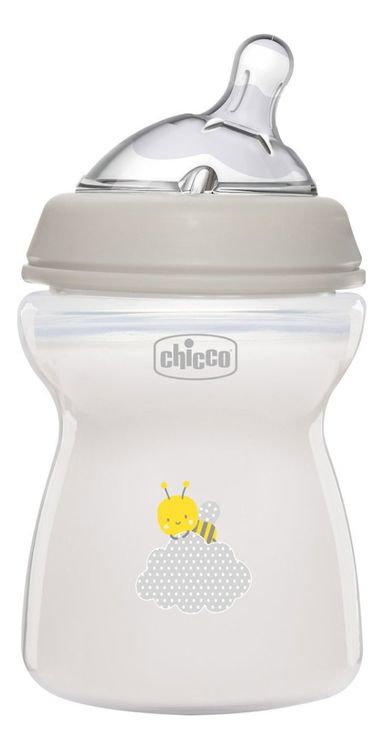 Chicco Natural Feeling 250mL transparente abeja