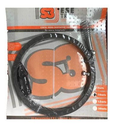 Cinta Destapacañería Metálica 20mt S3 10012