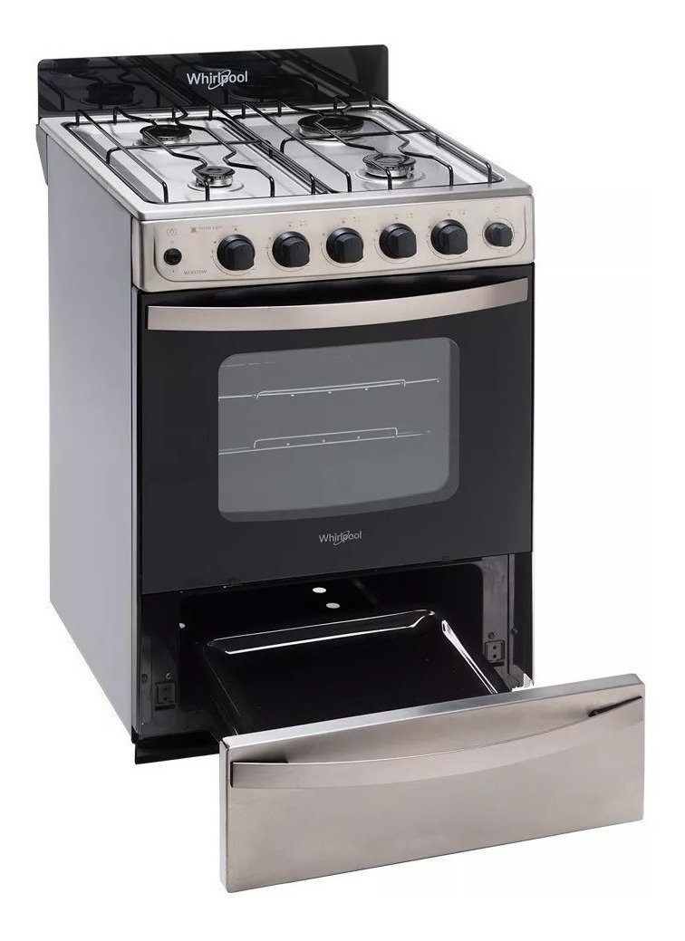 Cocina Whirlpool Wfx Dw Multigas Hornallas Inoxidable V Puerta