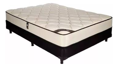 Colchón Sommier Simmons Backcare Hotel Bilt 2 Plazas 200x160 Color Blanco y Negro
