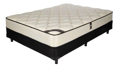 Colchón Sommier Simmons Backcare Hotel Bilt 2 Plazas 200x200 Color Blanco y Negro