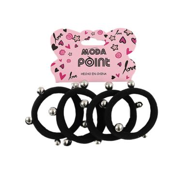 Colita de Pelo Con Bolita Plateada