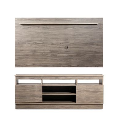 Combo de Entretenimiento Milan Rack y Panel Flotante para TV Pinot Marron