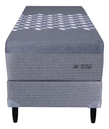 Conjunto Sommier King Koil World Luxury Kingsbury 1 Plaza Y Media De 90x190cm Resortes Con Espuma Inteligente