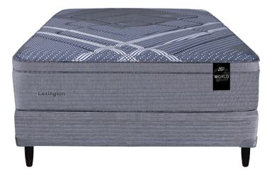Conjunto Sommier King Koil World Luxury Lexington 2 Y 1/2 Plazas De 140x190cm Resortes Con Pillow Viscoelástico