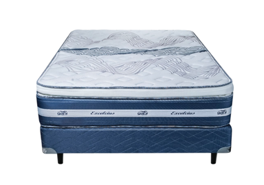 CONJUNTO SOMMIER Y COLCHÓN 140X190 CM ESPUMA GANI EXCELCIUS