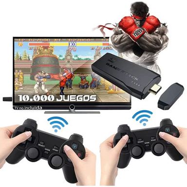 Consola Game Stick 4k con 2 Joysticks Inalámbricos 64gb
