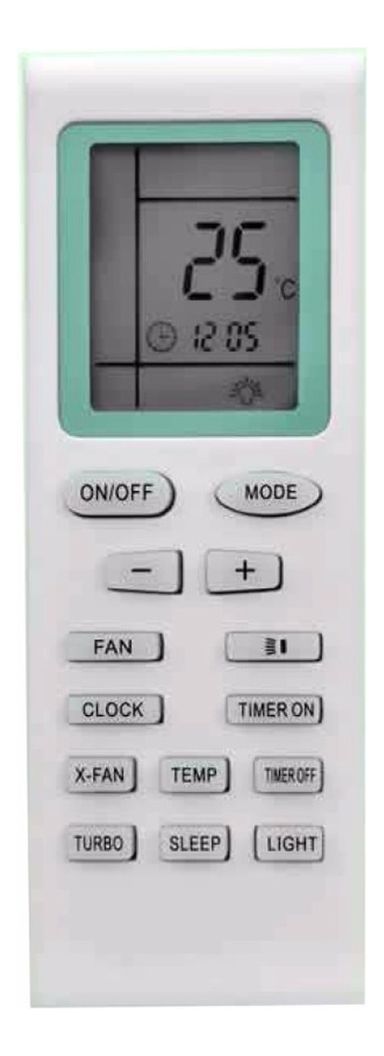 Genérica 900 control remoto blanco 12x4cm para aire acondicionado