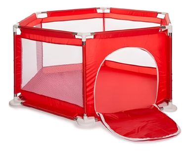 Corralito Bebe Gimnasio Didactico Love Color Rojo Diseño De La Tela Liso