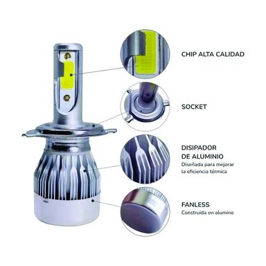Cree led x2 lamparas h7 C6