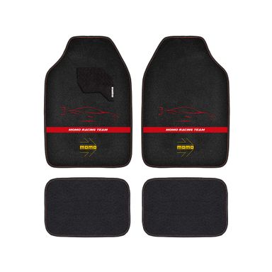 Alfombra para Auto Negro 4 Piezas Racing Team MOMO