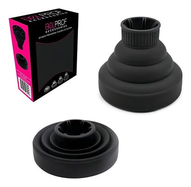 Difusor Universal Secador De Pelo Silicona Plegable Belprof Color Negro