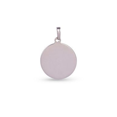 Dije Carmín Medalla Mini Memory 20mm de Plata 925 SS
