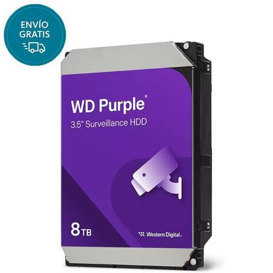 Disco Duro Interno Western Digital Purple para Videovigilancia 8TB Plateado