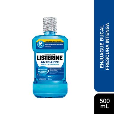 Enjuague Bucal Antisarro Frescura Intensa 500 Ml Listerine