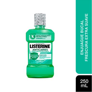 Enjuague Bucal Listerine Anticaries Frescura Suave Sin Alcohol 250ml