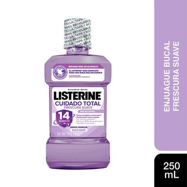 Enjuague Bucal Listerine Cuidado Total Frescura Suave Sin Alcohol 250ml