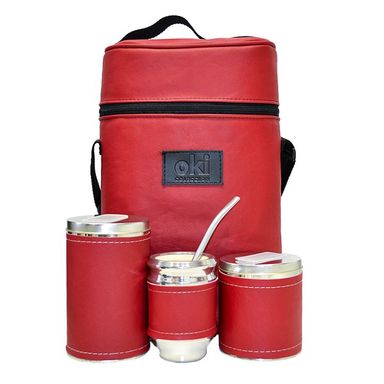 Equipo de mate sin termo ecocuero Bordo