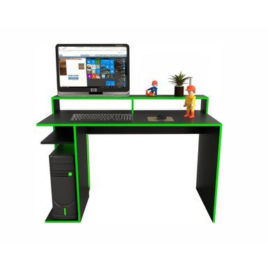 Escritorio Juegos Gamer Mesa Pc Gammer 3047 Xbox Play Negro con Verde