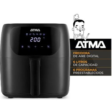 FREIDORA ATMA FR60ARBP SIN ACEITE 6.5 LTS NEGRA DIGITAL - 4608136 Negro