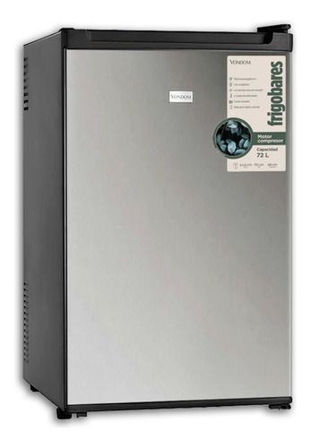 Frigobar Vondom RFG170A Con Motor Compresor 72 Litros Acero Acero inoxidable