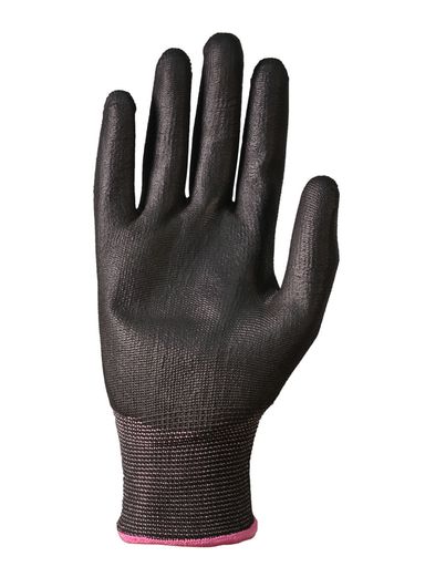 Guante de Protección Moteado PU T.8 Negro DP