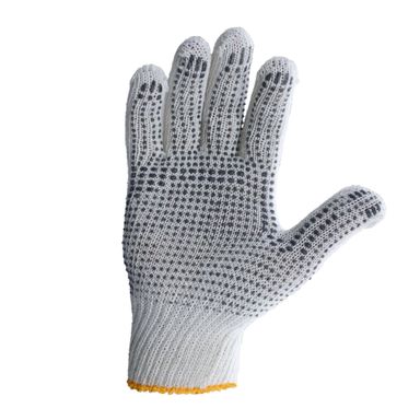 Guante Moteado de Algodón Sin Costura Gris DP