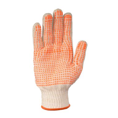 Guante Moteado Algodón Sin Costura Naranja DP