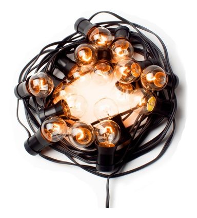 Guirnaldas Vintage Negro 10m Exterioriores Fiesta Cumpleaños Color Negro