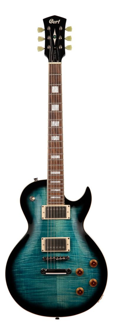 Guitarra eléctrica Cort CR Series CR250 de caoba dark blue explosion con diapasón de jatoba