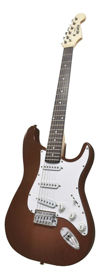 Guitarra eléctrica Newen ST st newen de lenga dark wood laca poliuretánica con diapasón de palo de rosa