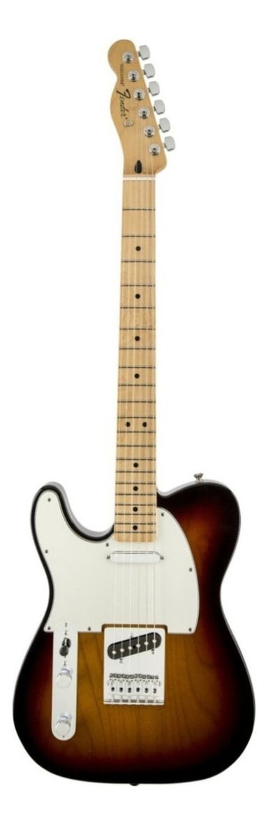 Guitarra eléctrica para zurdo Fender Standard Telecaster de aliso brown sunburst con diapasón de arce