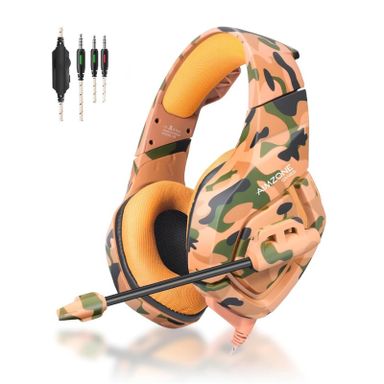 Headset Gamer Aimzone Camuflado Amarillo AZ706