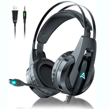 Headset gamer Aimzone micrófono flexible Negro AZ708