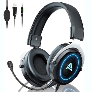 Headset gamer Aimzone Negro micrófono desmontable AZ709