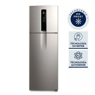 Heladera Electrolux IF43S Top Freezer No Frost Inverter Plata Gris