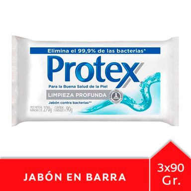 Jabón Protex Limpieza Profunda 90 Gr 3 U