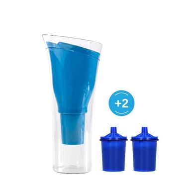 Jarra Purificador de Agua  2.500L Azul + 2 filtros Azul medio