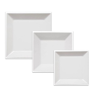 Juego Vajilla X18 PIEZAS CUADRADO BLANCO Oxford