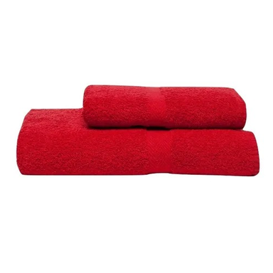 Juego Toalla Y Toallon Franco Valente 400gr Rojo