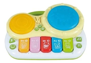 Juguete Organo Combinado Multifuncion Ingles-Español C/ Luces Y Sonido Poppi 6754