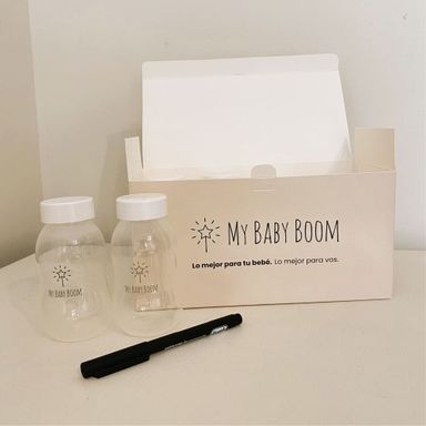Kit de Botellas para Refrigerar Leche Materna con Marcador